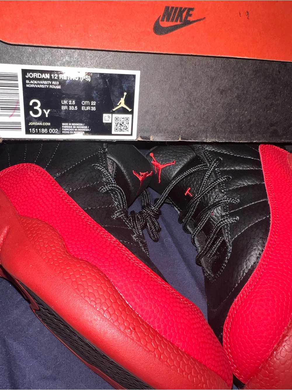 Nike Jordan 12 Retro Sneakers - Black/Red